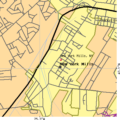 New York Mills map