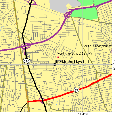 North Amityville map