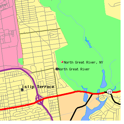North Great River map