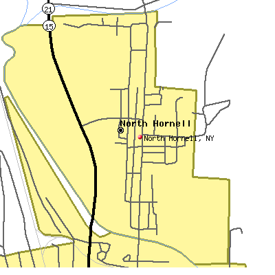 North Hornell map