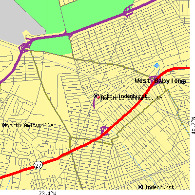 North Lindenhurst map