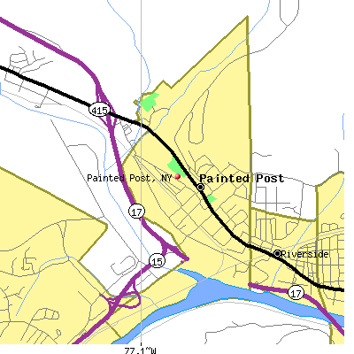 Painted Post map