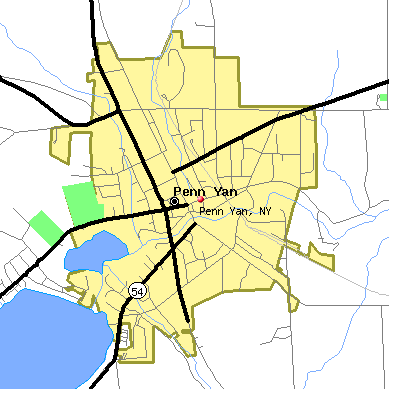 Penn Yan map