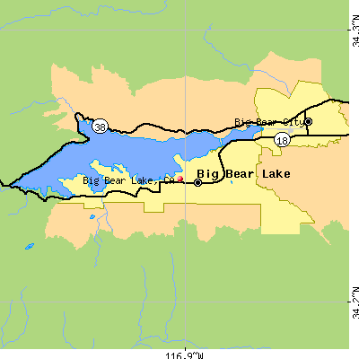 Big Bear Lake map