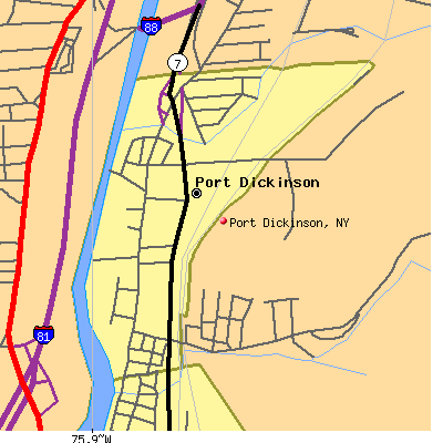 Port Dickinson map