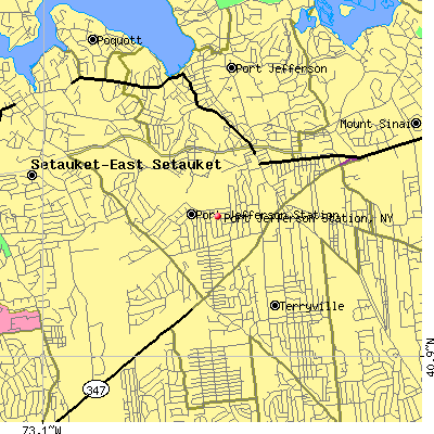 Port Jefferson Station map