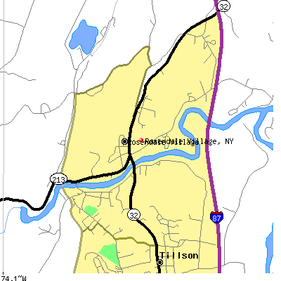 Rosendale Village map