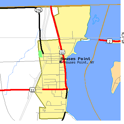 Rouses Point map