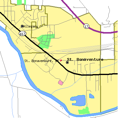 St. Bonaventure map