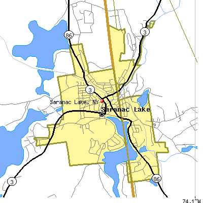 Saranac Lake map