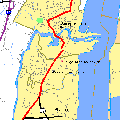 Saugerties South map
