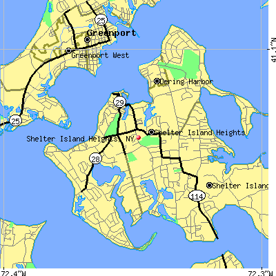 Shelter Island Heights map