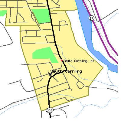 South Corning map