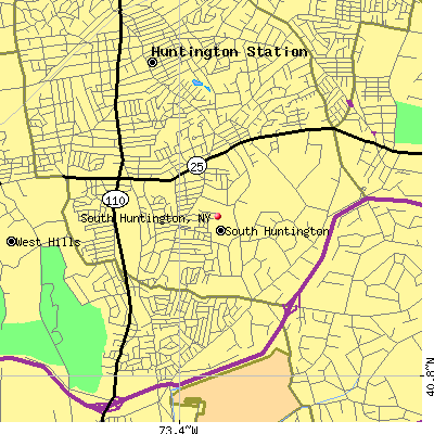 South Huntington map