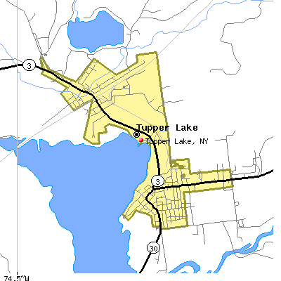 Tupper Lake map