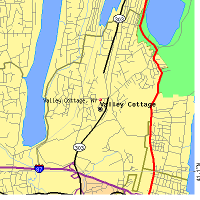 Valley Cottage map