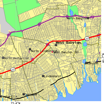 West Babylon map
