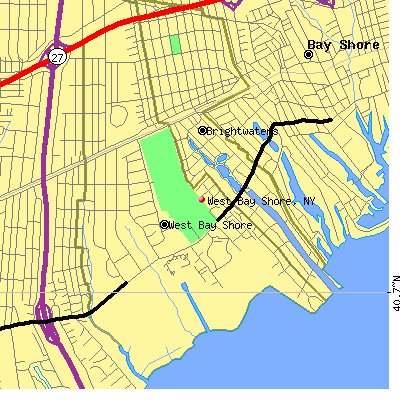 West Bay Shore map