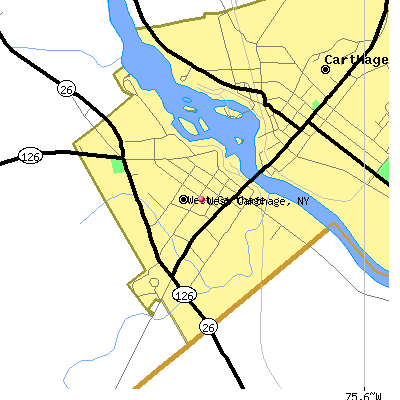 West Carthage map