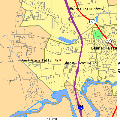West Glens Falls map
