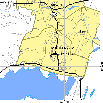 West Hurley map