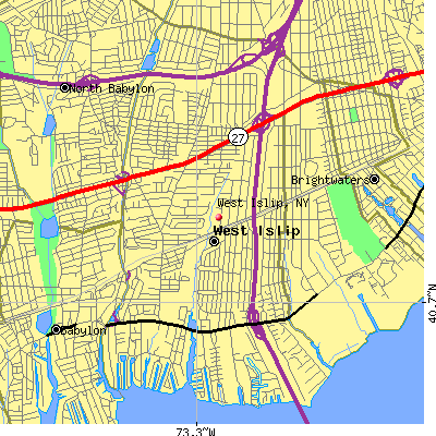 West Islip map