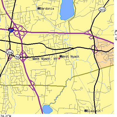 West Nyack map