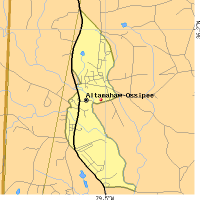 Altamahaw-Ossipee map