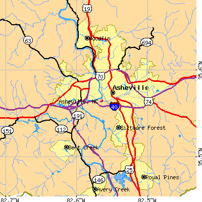 Asheville map
