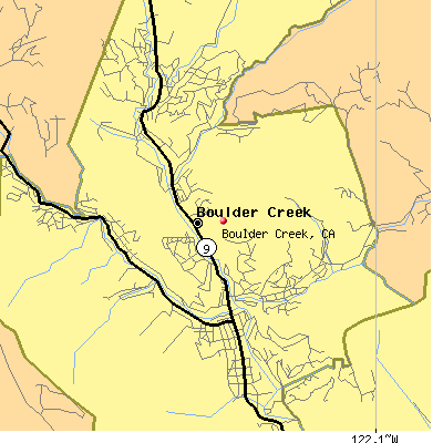 Boulder Creek map