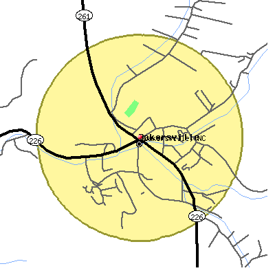 Bakersville map