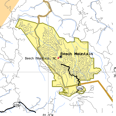 Beech Mountain map