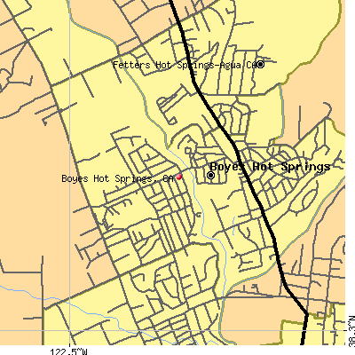 Boyes Hot Springs map