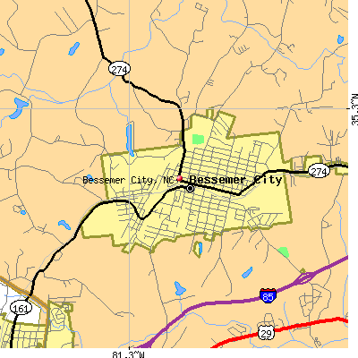 Bessemer City map