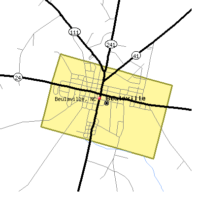 Beulaville map