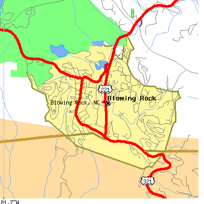 Blowing Rock map