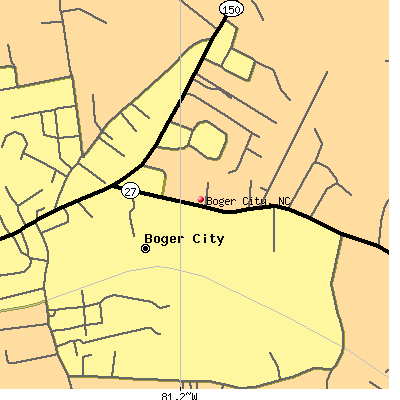 Boger City map