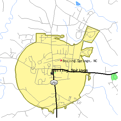 Boiling Springs map
