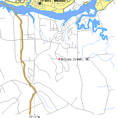 Brices Creek map