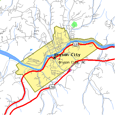 Bryson City map