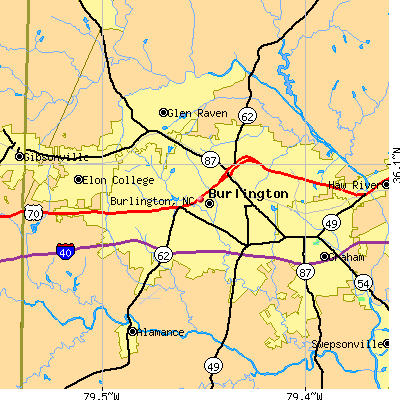 Burlington map