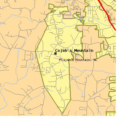 Cajah's Mountain map