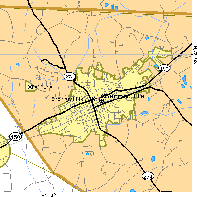 Cherryville map