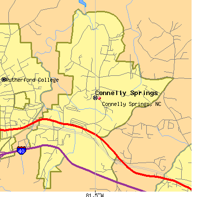 Connelly Springs map