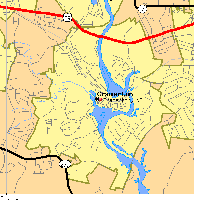 Cramerton map