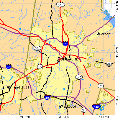 Durham map