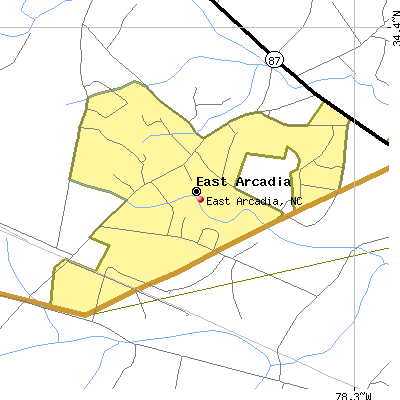 East Arcadia map