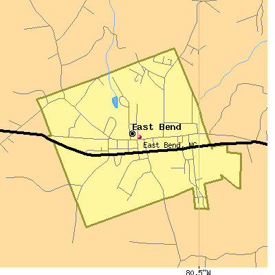 East Bend map