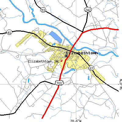 Elizabethtown map