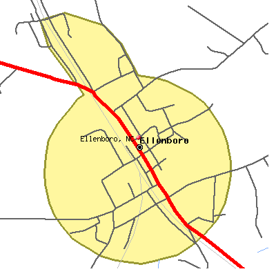 Ellenboro map
